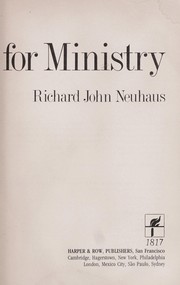 Cover of: Freedom for Ministry: A Critical Affirmation of the Church and Its Mission