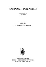 Cover of: General Index / Generalregister