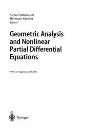 Cover of: Geometric Analysis and Nonlinear Partial Differential Equations