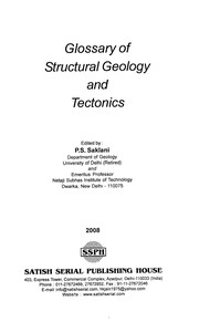 Cover of: Glossary of structural geology and tectonics