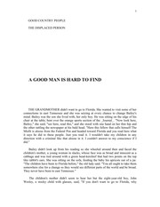 Cover of: A good man is hard to find and other stories