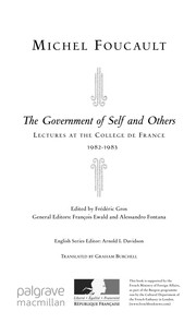 Cover of: The courage of the truth (the government of self and others II)