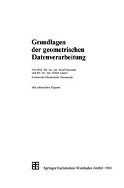 Cover of: Grundlagen der geometrischen Datenverarbeitung