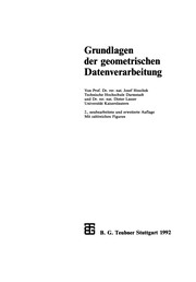 Cover of: Grundlagen der geometrischen Datenverarbeitung