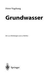 Cover of: Grundwasser