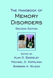 Cover of: The handbook of memory disorders