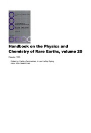 Cover of: Handbook on the physics and chemistry of rare earths by editors Karl A. Gschneidner, LeRoy Eyring. Vol.20.