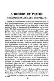Cover of: History of Physics.