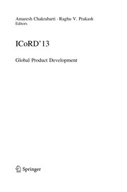 Cover of: ICoRD'13: Global Product Development