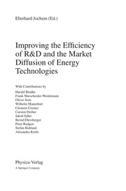 Improving the efficiency of R&D and the market diffusion of energy technologies by Eberhard Jochem