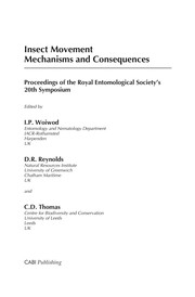 Cover of: Insect movement: mechanisms and consequences : proceedings of the Royal Entomological Society's 20th Symposium