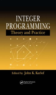 Cover of: Integer programming by edited by John K. Karlof
