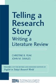 Cover of: Telling a research story: writing a literature review