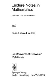Le mouvement brownien relativiste by Jean Pierre Caubet