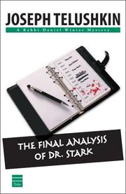 Cover of: The Final Analysis of Dr Stark (Rabbi Daniel Winter Mysteries)