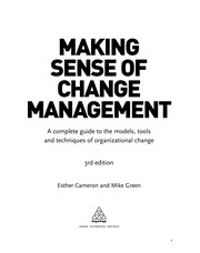 Making sense of change management by Esther Cameron