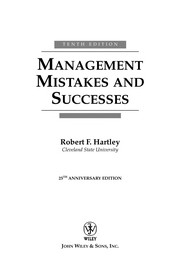 Cover of: Management mistakes and successes