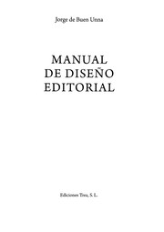 Cover of: Manual de diseño editorial