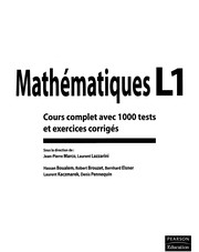 Cover of: Mathématiques L1: cours complet avec 1000 tests et exercices corrigés