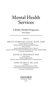 Cover of: Mental health services: a public health perspective