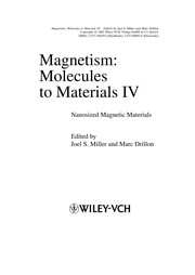 Cover of: Magnetism: molecules to materials. IV