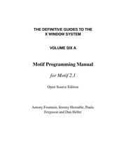 Motif Programming Manual by Dan Heller, Paula M. Ferguson
