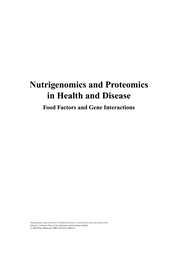 Cover of: Nutrigenomics and proteomics in health and disease: impact of food factors-gene interactions