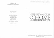 Cover of: O home unidimensional by Herbert Marcuse