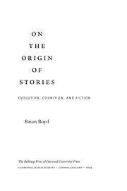 On the origin of stories by Boyd, Brian