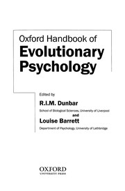 Cover of: Oxford handbook of evolutionary psychology