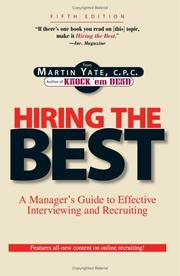 Cover of: Hiring the best by Martin John Yate
