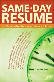 Cover of: Same-Day Resume by J. Michael Farr