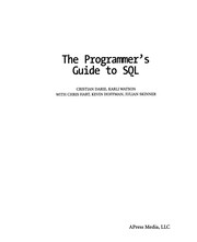 Cover of: The programmer's guide to SQL by Cristian Darie ... [et al.]
