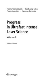 Cover of: Progress in ultrafast intense laser science