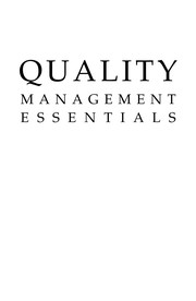 Cover of: Quality: management essentials