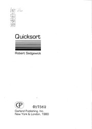 Cover of: Quicksort