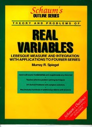 Cover of: Theory and problems of real variables: Lebesgue measure and integration with applications to Fourier series