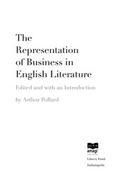 Cover of: The representation of business in English literature
