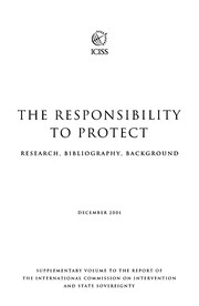 Cover of: The responsibility to protect by International Commission on Intervention and State Sovereignty.