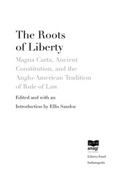 Cover of: The roots of liberty by edited and with an introduction by Ellis Sandoz.