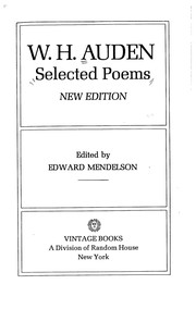 Cover of: Selected poems by W. H. Auden