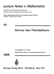 Cover of: Seminar über Potentialtheorie.