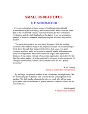 Cover of: Small is beautiful by E. F. Schumacher