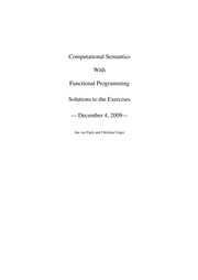 Cover of: Computational semantics with functional programming