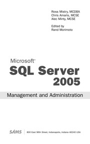 Cover of: SQL Server 2005 management and administration