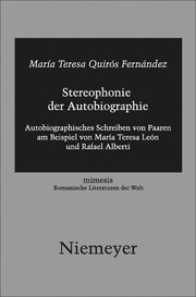 Stereophonie der Autobiographie by Maria Teresa Quirós Fernández
