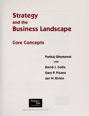 Cover of: Strategy and the business landscape.