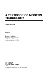 A textbook of modern toxicology by Ernest Hodgson
