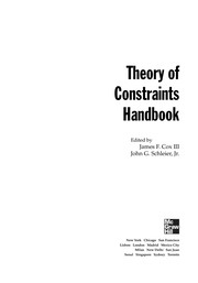 Theory of constraints handbook by Cox, James F., John G. Schleier