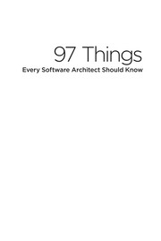 Cover of: 97 things every software architect should know